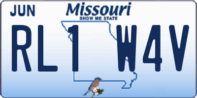 MO license plate RL1W4V