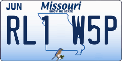 MO license plate RL1W5P