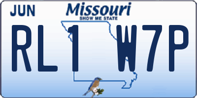 MO license plate RL1W7P