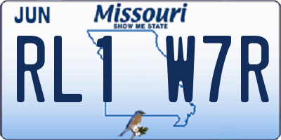MO license plate RL1W7R