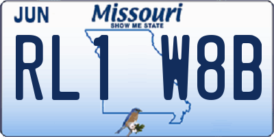 MO license plate RL1W8B