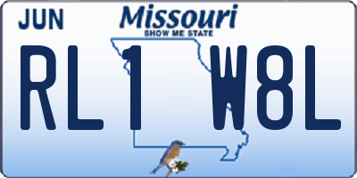 MO license plate RL1W8L