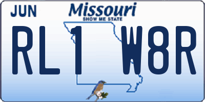 MO license plate RL1W8R