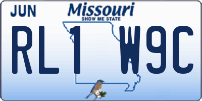 MO license plate RL1W9C