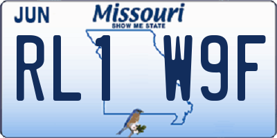 MO license plate RL1W9F
