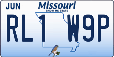 MO license plate RL1W9P