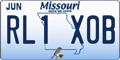 MO license plate RL1X0B