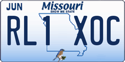 MO license plate RL1X0C