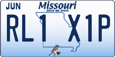 MO license plate RL1X1P