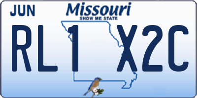 MO license plate RL1X2C