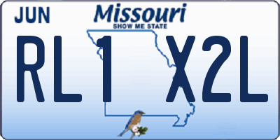 MO license plate RL1X2L