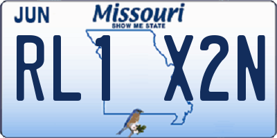 MO license plate RL1X2N