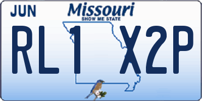 MO license plate RL1X2P