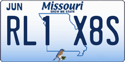 MO license plate RL1X8S