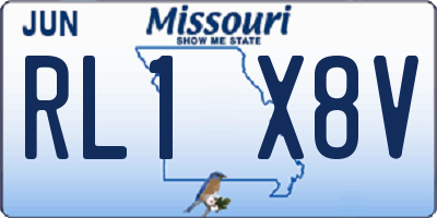 MO license plate RL1X8V