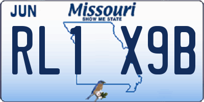 MO license plate RL1X9B