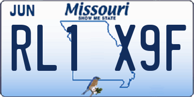 MO license plate RL1X9F