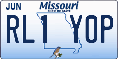MO license plate RL1Y0P