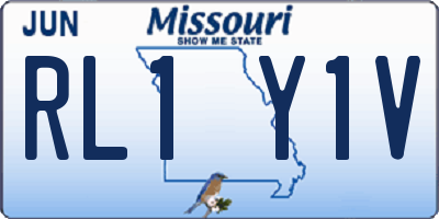 MO license plate RL1Y1V