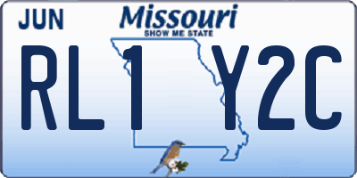 MO license plate RL1Y2C