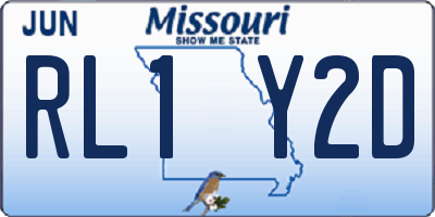 MO license plate RL1Y2D