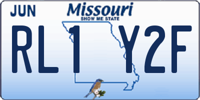 MO license plate RL1Y2F