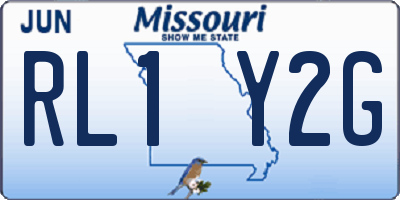 MO license plate RL1Y2G