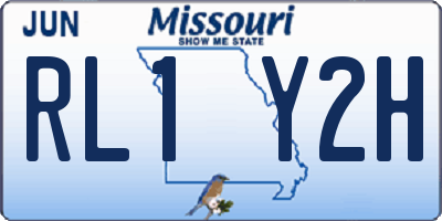 MO license plate RL1Y2H