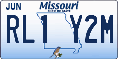MO license plate RL1Y2M