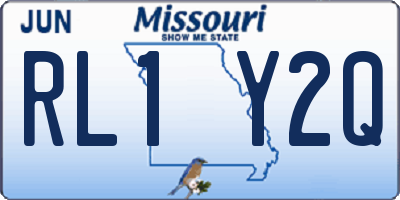 MO license plate RL1Y2Q