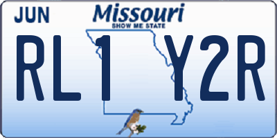 MO license plate RL1Y2R