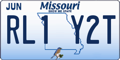 MO license plate RL1Y2T