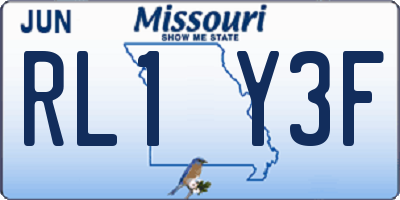 MO license plate RL1Y3F