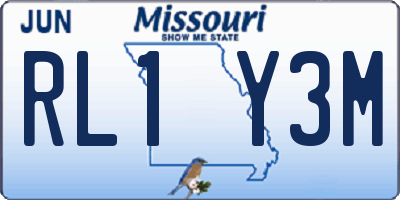MO license plate RL1Y3M