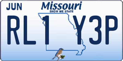 MO license plate RL1Y3P