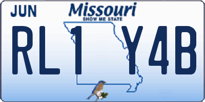 MO license plate RL1Y4B