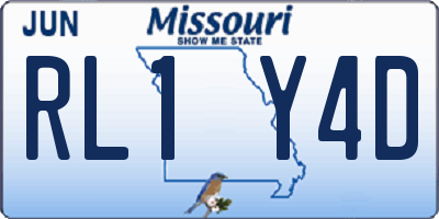 MO license plate RL1Y4D