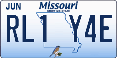 MO license plate RL1Y4E