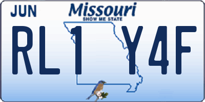 MO license plate RL1Y4F