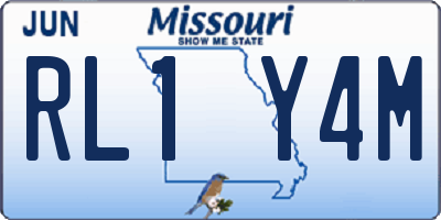 MO license plate RL1Y4M