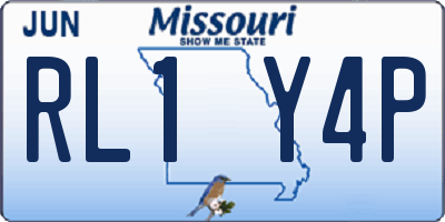 MO license plate RL1Y4P