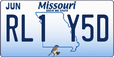 MO license plate RL1Y5D