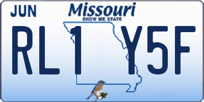 MO license plate RL1Y5F