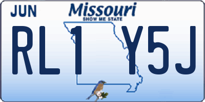 MO license plate RL1Y5J