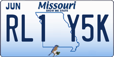 MO license plate RL1Y5K