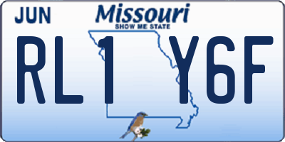 MO license plate RL1Y6F