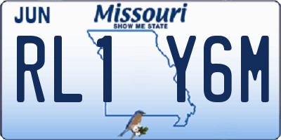 MO license plate RL1Y6M