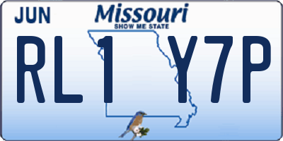 MO license plate RL1Y7P
