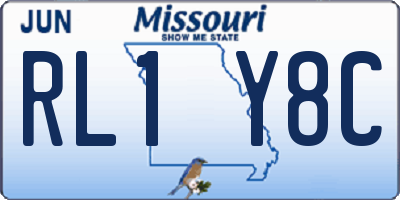 MO license plate RL1Y8C