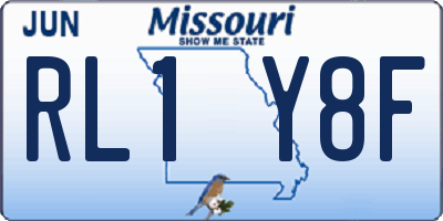 MO license plate RL1Y8F